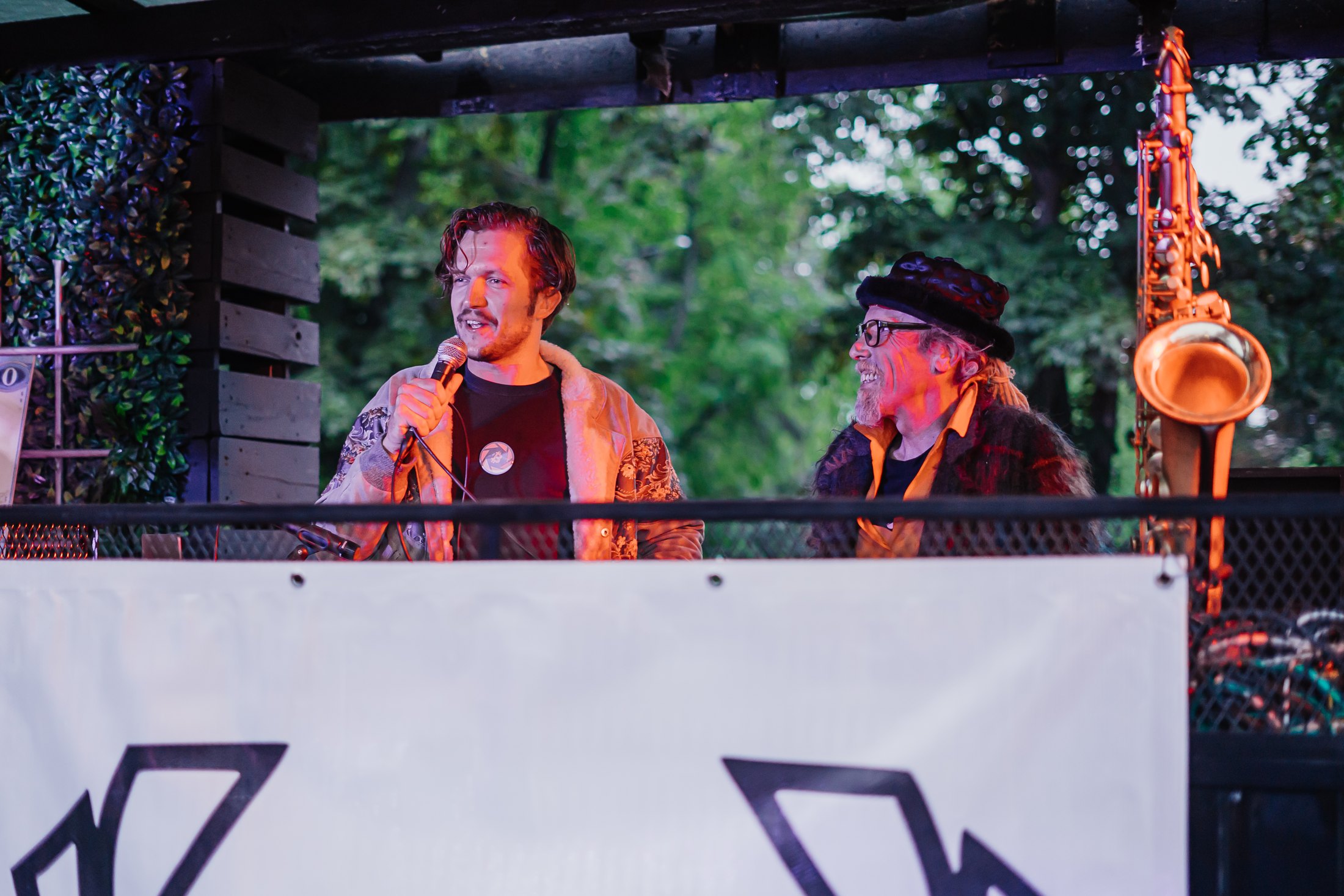 Hosts at a public Bitcoin FilmFest 2025 presentation