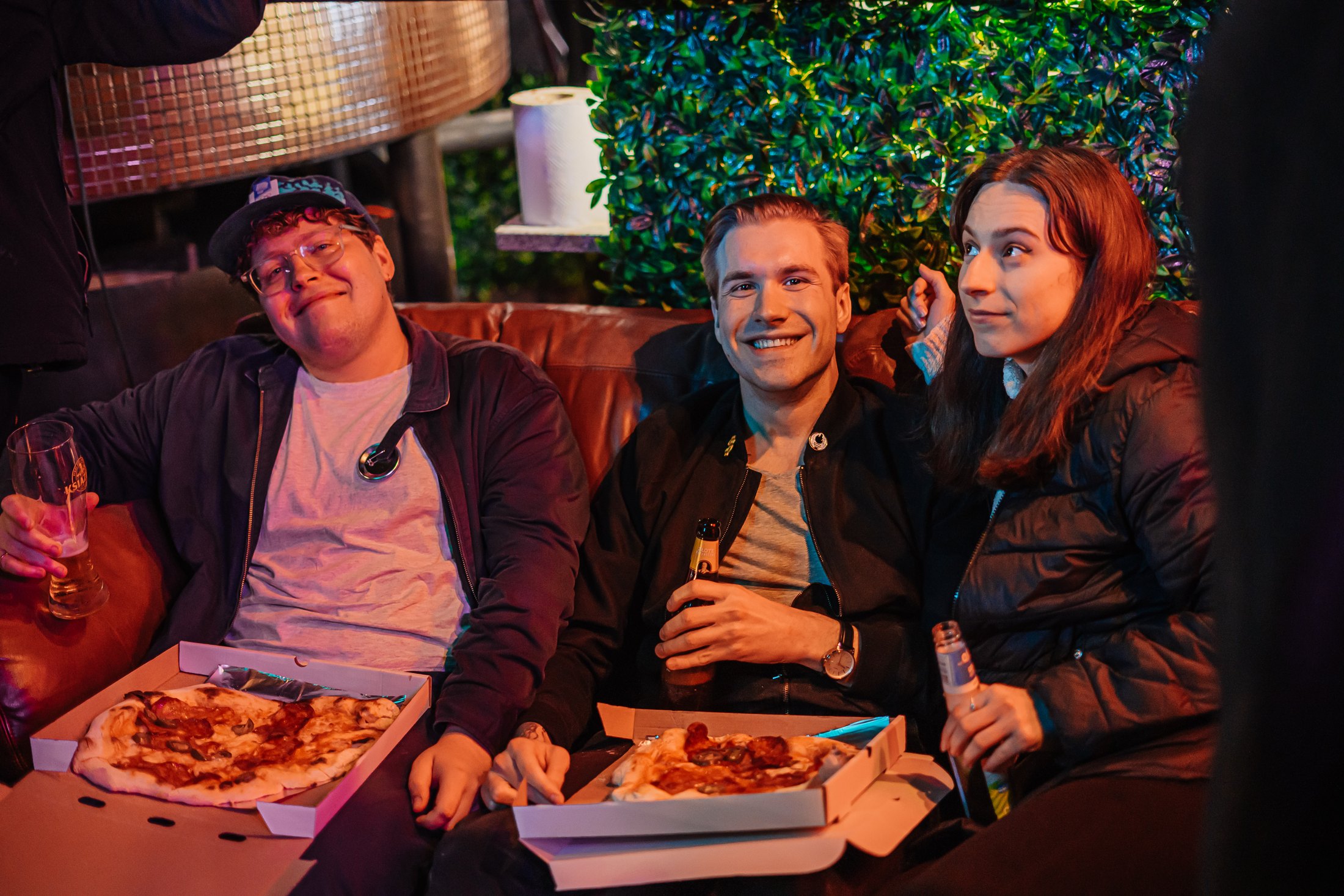 Friends sharing a table at Bitcoin FilmFest 2025