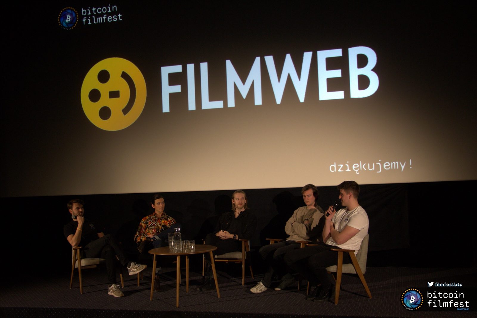 Bitcoin FilmFest 2023 attendees between screenings