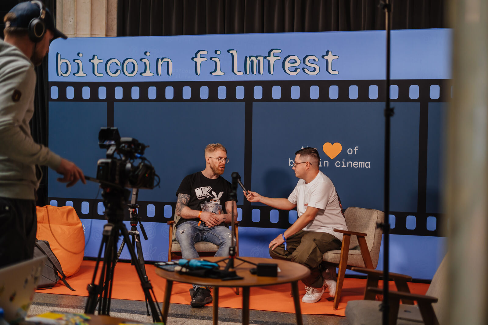 Bitcoin FilmFest stage and audience from a previous edition