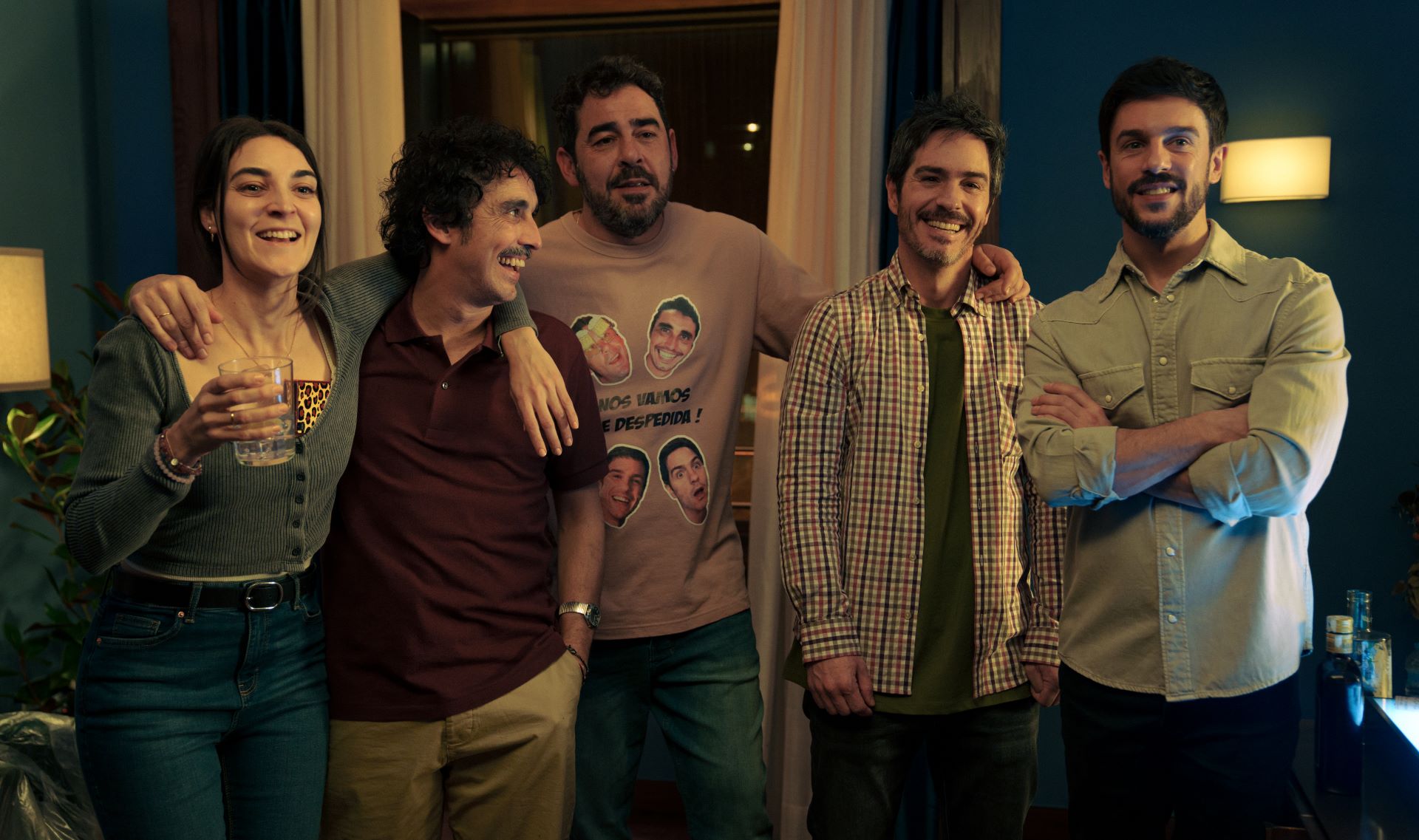 Hotel Bitcoin cast in an official production still