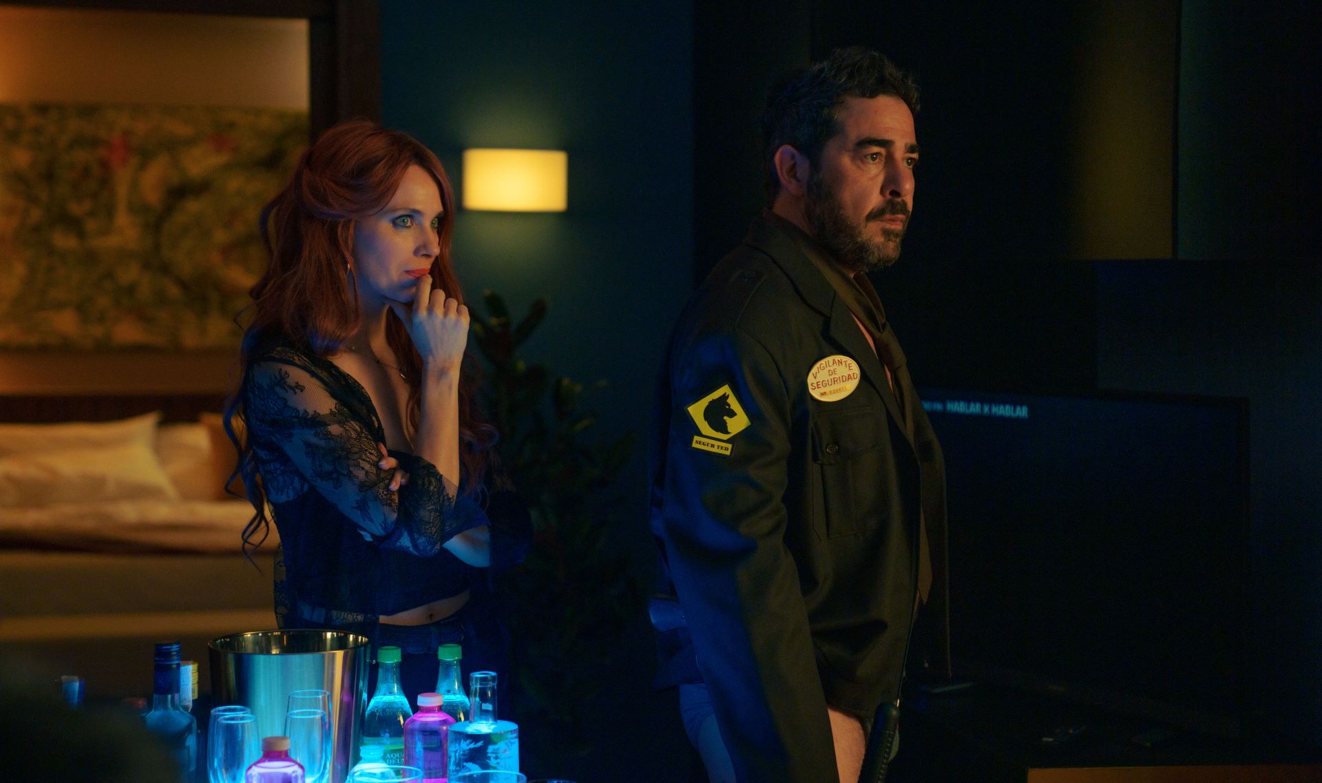 Hotel Bitcoin cast in an official production still