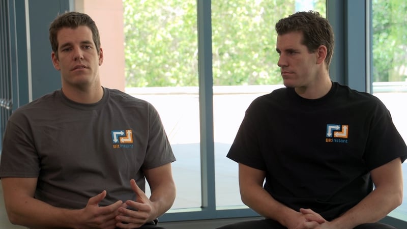Winklevoss twins discussing Bitcoin — The Rise and Rise of Bitcoin