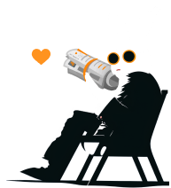 Mr. Rabbit filming Bitcoin cinema with a camcorder