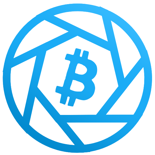 Bitcoin FilmFest icon — blue outline
